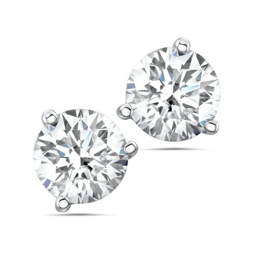 0.15 CT 0.30 CT 0.35 CT Solitaire 14k Beautiful Clear White Gold Diamond Sparkling Stud Earrings Perfect Size (KLMN,I3/I4) Martini Setting