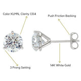 0.15 CT 0.30 CT 0.35 CT Solitaire 14k Beautiful Clear White Gold Diamond Sparkling Stud Earrings Perfect Size (KLMN,I3/I4) Martini Setting